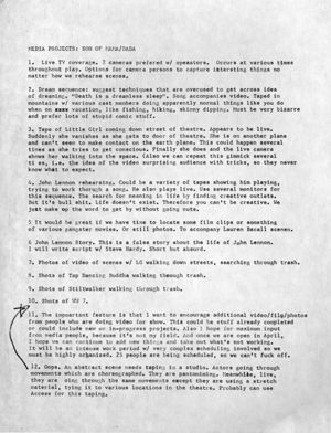Del Hamilton's project description for "Son of Mama/Dada," performed at 7 Stages Theatre, Atlanta, Georgia, April 3 - 26, 1981. (34 pages)