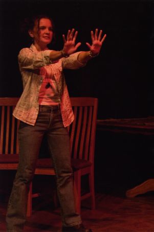 Rachel Mewborn in Murray Mednick's "Skinwalkers," at 7 Stages Theatre, Atlanta, Georgia, January 27 - February 20, 2005.