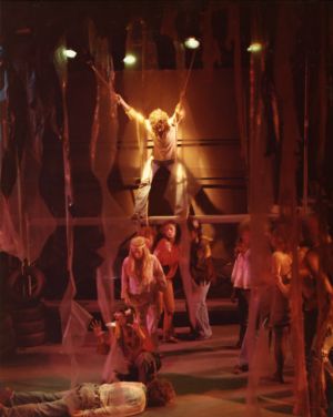 Scene from the 7 Stages Theatre's production of "Hair," Atlanta, Georgia, October 4 - November 18, 1984.