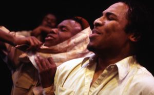 Scene from the 7 Stages Theatre's production of "Sweat," Atlanta, Georgia, February 3 - 25, 2001.