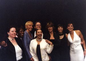 Faye Allen and Del Hamilton with the Leading Lady Awards honorees, 7 Stages Theatre, Atlanta, Georgia, April 17, 2001.