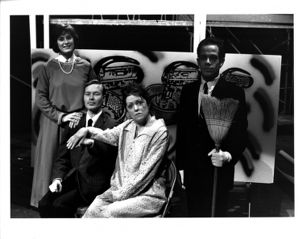 Cast of Jim Grimsley's "White People," at 7 Stages Theatre, Atlanta, Georgia, April 20 - May 7, 1989.