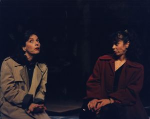 Rosa Fernandez and Elizabeth Ackermann in "Rosa de dos aromas," by Emilio Carballido, 7 Stages Theatre, Atlanta, Georgia, November 6 - 24, 1996.