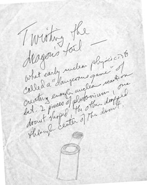 Draft of Del Hamilton's "Twisting the Dragon's Tail," script for 7 Stages Theatre, Atlanta, Georgia, undated.