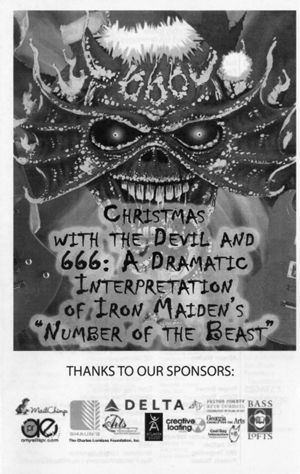 The Little Five Points Rockstar Orchestra's "Christmas With the Devil and 666," program for the performances at 7 Stages Theatre, Atlanta, Georgia, December 17 - 19, 2009. (12 pages)
