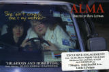 Ruth Leitman's documentary film "Alma," postcard announcing one-week showing at 7 Stages Theatre, Atlanta, Georgia, October 22 - 28, 1999.