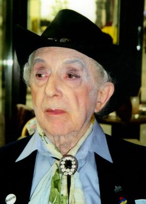 Quentin Crisp in "An Evening With Quentin Crisp," at 7 Stages Theatre, Atlanta, Georgia, July 8 - 11, 1999.
