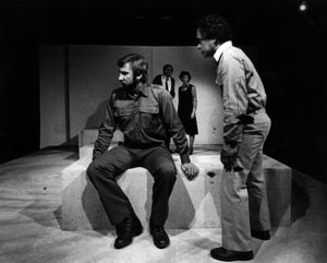 Scene from "The Orange Earth," by Adam Small, at 7 Stages Theatre, Atlanta, Georgia, September 20 - October 14, 1990.