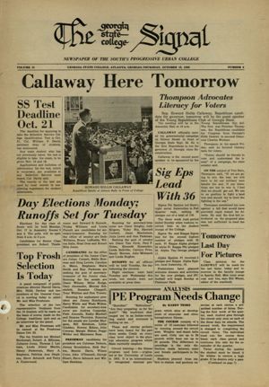 Georgia State College Signal, 1966-10-13