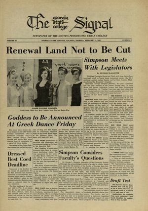 Georgia State College Signal, 1967-02-02