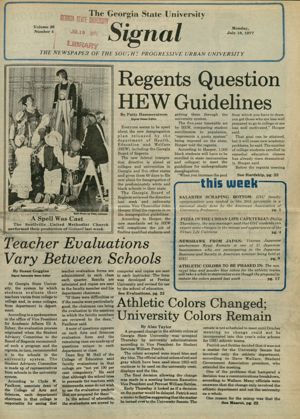 The Georgia State University Signal, 1977-07-18