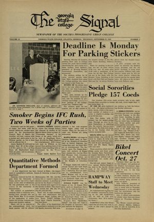Georgia State College Signal, 1966-09-22