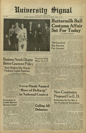 University Signal, 1950-04-20