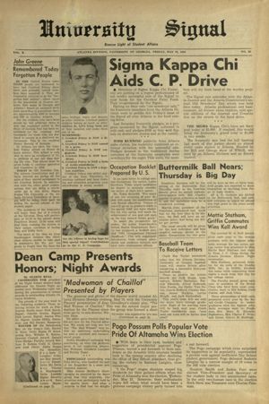University Signal, 1952-05-23