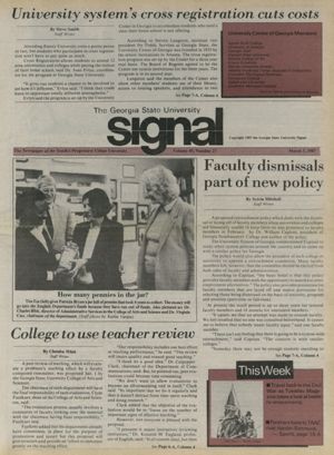 The Georgia State University Signal, 1987-03-03