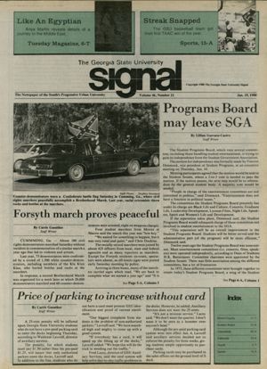 The Georgia State University Signal, 1988-01-19