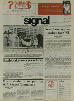 The Georgia State University Signal, 1987-07-07