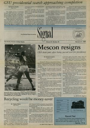 The Georgia State University Signal, 1989-02-21
