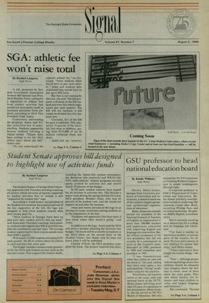 The Georgia State University Signal, 1988-08-02