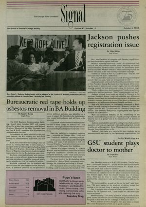 The Georgia State University Signal, 1988-10-04