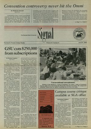 The Georgia State University Signal, 1988-07-26