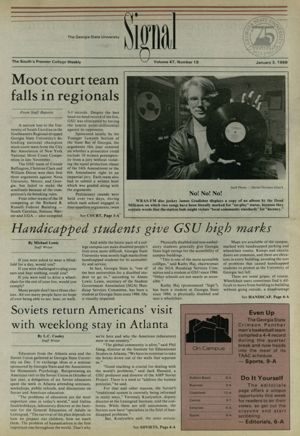 The Georgia State University Signal, 1989-01-03