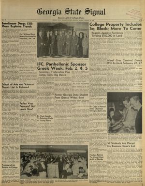Georgia State Signal, 1960-01-19