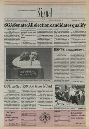 The Georgia State University Signal, 1991-04-16