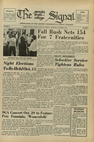 Georgia State College Signal, 1965-10-07