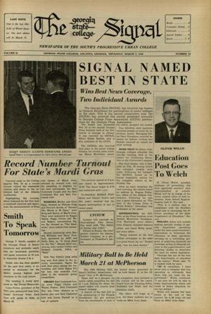 The Georgia State College Signal, 1966-03-03