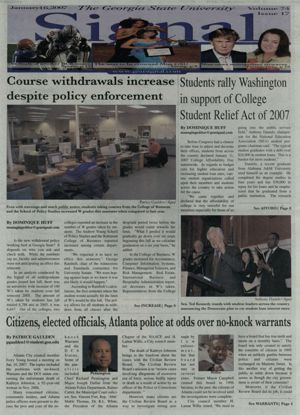 The Georgia State University Signal, 2007-01-16