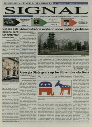 Georgia State University Signal, 2004-04-13