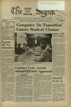 The Georgia State University Signal, 1971-01-21