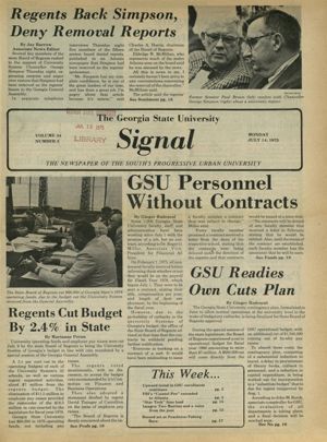 The Georgia State University Signal, 1975-07-14