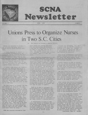 South Carolina Nurses Association Newsletter, 1980-06