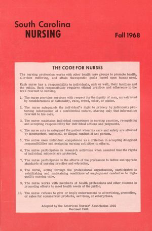 South Carolina Nursing, 1968, fall