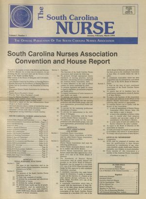 The South Carolina Nurse, 1994-01/1994-03