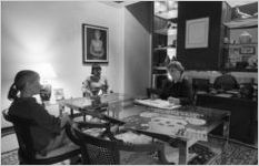 Dean Jean Thomas in her office, Georgia State University, 1982