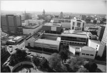 Aerial view of Georgia State University campus, 1978