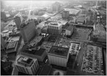 Aerial view of Georgia State University campus, 1978