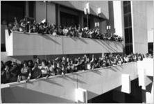 Enthusiastic Georgia State University students, 1977