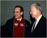 Georgia State University President Carl Patton with Jimmy Carter