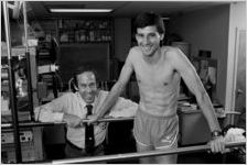 Dr. David V. Martin with Sebastian Coe, 1985