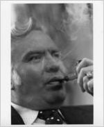 United States Secretary of Labor W. J. 'Bill' Usery, Jr. enjoying a smoke break, 1970s