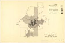 Density of population by census tracts, Metropolitan Atlanta