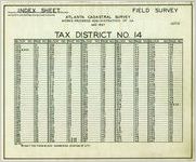 Atlanta Cadastral Survey, Tax District 14, Index, Sheet 2