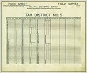 Atlanta Cadastral Survey, Tax District 5, Index, Sheet 1