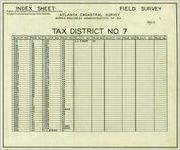 Atlanta Cadastral Survey, Tax District 7, Index, Sheet 2