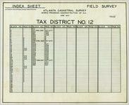 Atlanta Cadastral Survey, Tax District 12, Index, Sheet 1