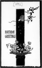 Birthday and Christmas cards, 1925-1926